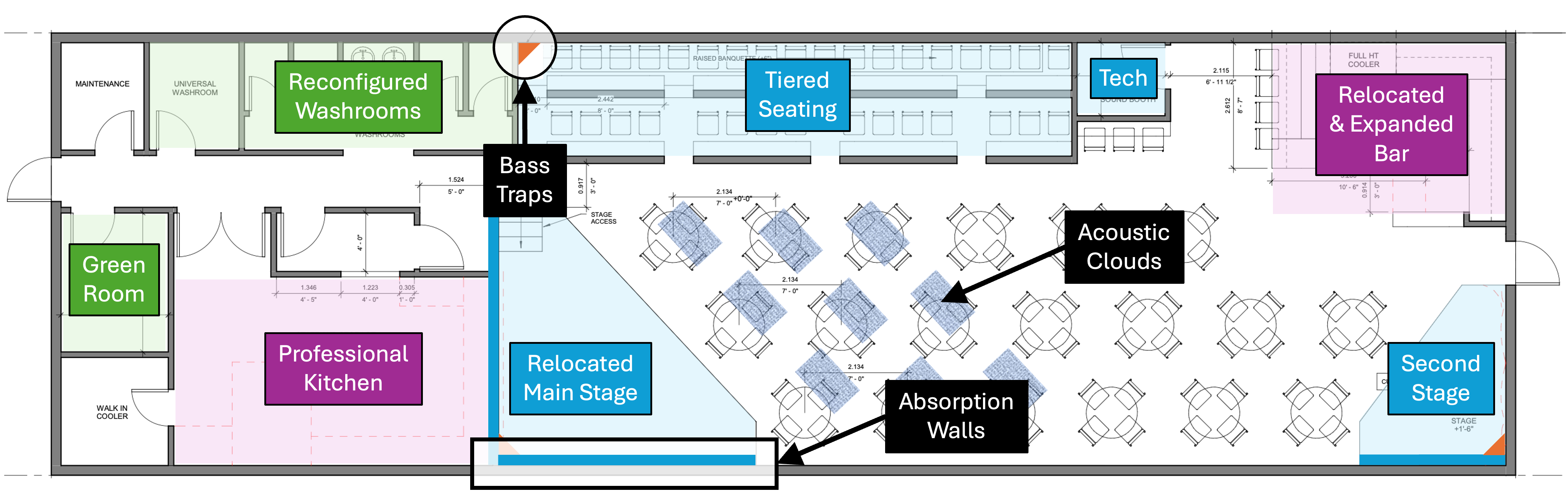 Annotated Floorplan of The Dream